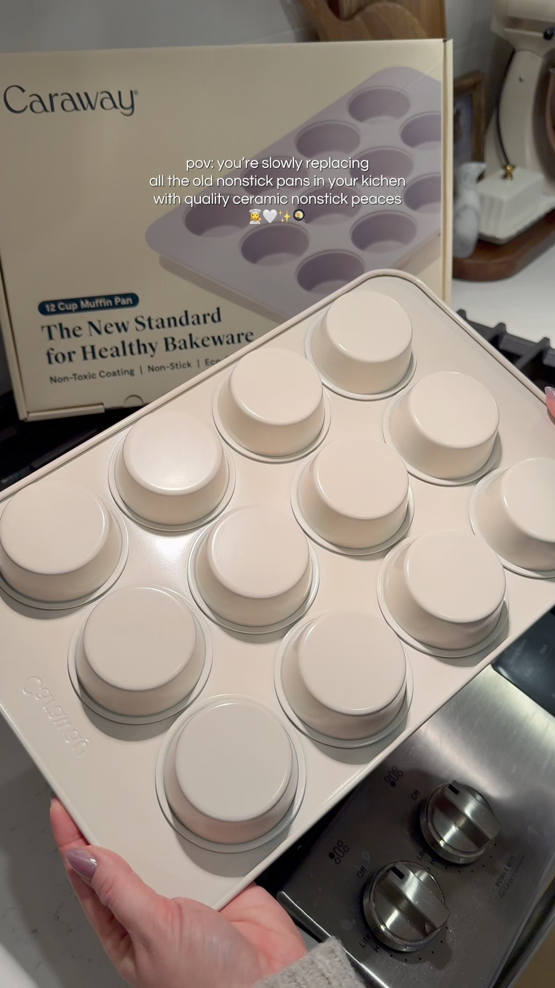 The Caraway 12-cup Ceramic Muffin Pan is absolutely stunning! I'm slowly working on replacing all the old nonstick pans in my kitchen with quality ceramic nonstick pots and pans. It comes in a variety of different colors to match your kitchen, and it's incredibly nonstick! So excited to make homemade egg bites and delicious breakfast muffins in here!  

 

#LTKmorningroutine #LTKfoodie #LTKHome