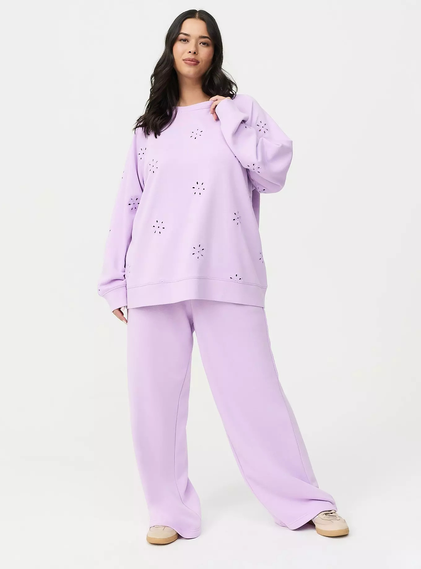 Eyelet Relaxed Sweatshirt | Torrid (US & Canada)