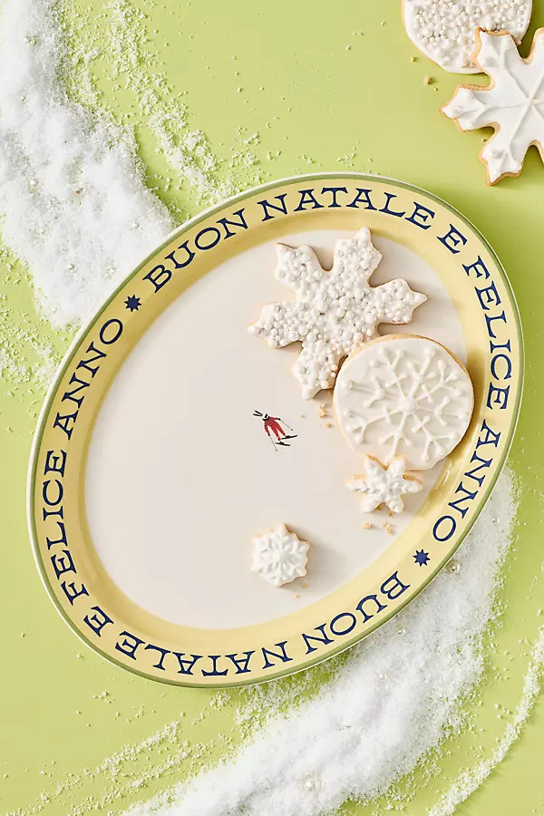 Après Ski Handpainted Stoneware Platter | Anthropologie (US)