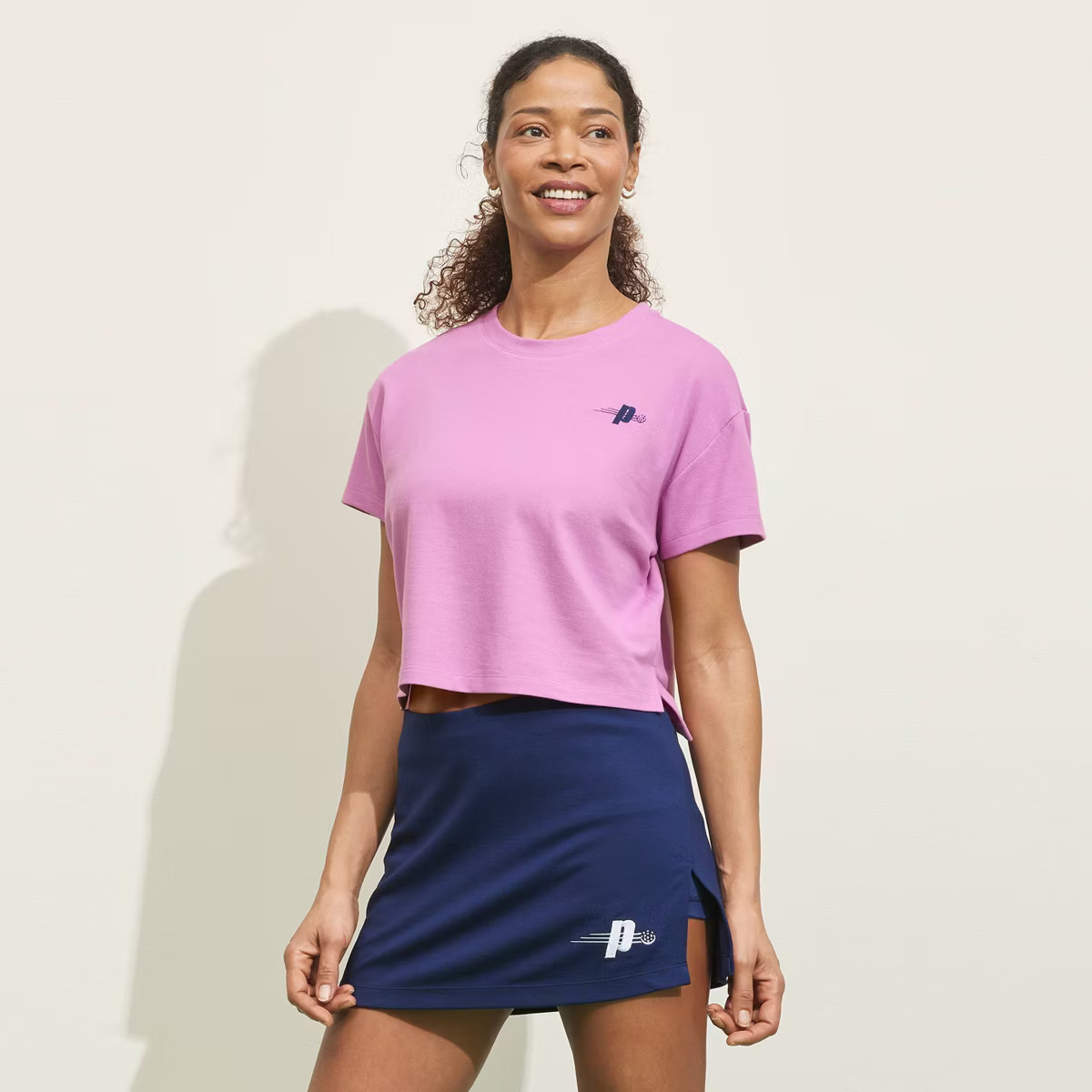 Prince Pickleball Women's Short Sleeve Cropped T-Shirt - Purple | Target