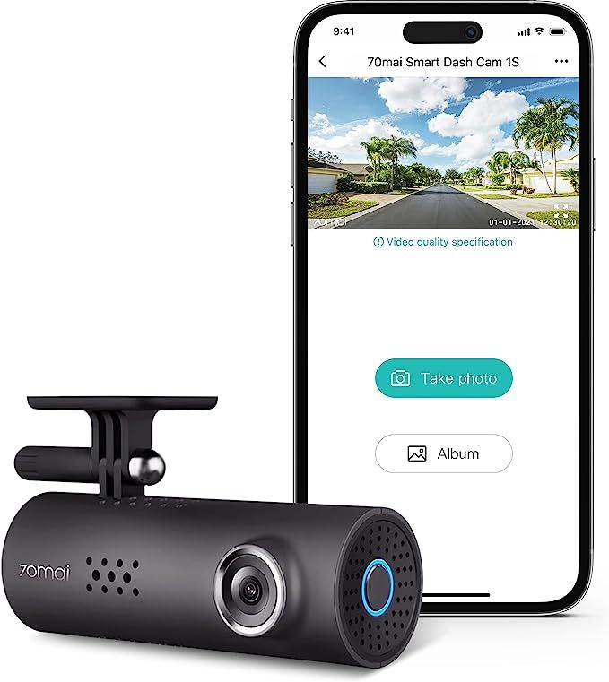70mai Smart Dash Cam 1S, 1080P Full HD, Smart Dash Camera for Cars, Sony IMX307, Built-in G-Senso... | Amazon (US)