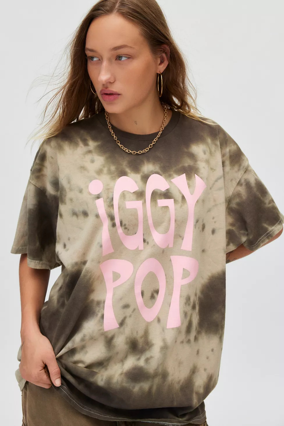 Iggy Pop Graphic Tie Dye T-Shirt Dress | Urban Outfitters (US and RoW)
