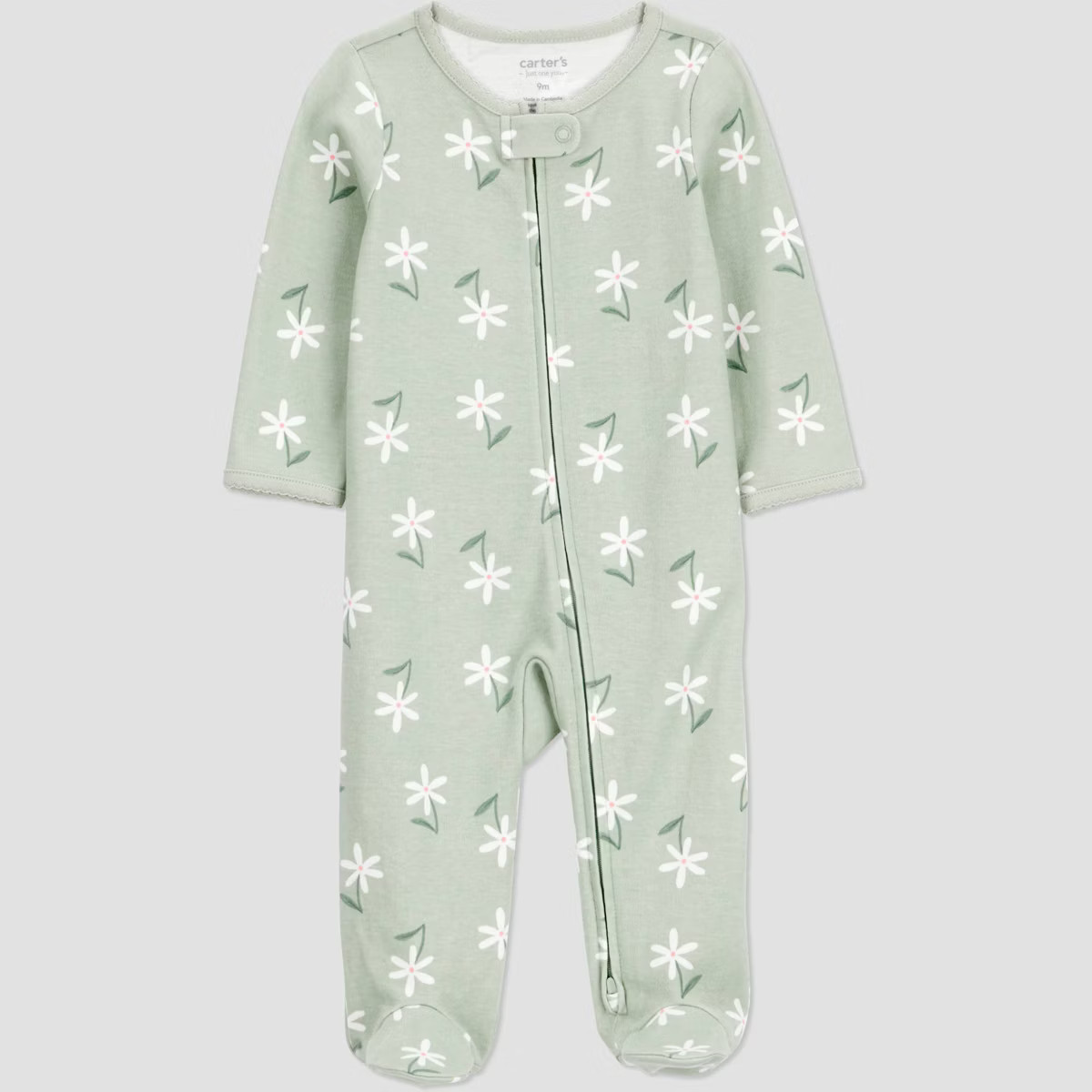 Carter's Just One You® Baby Girls' Floral Sleep N' Play - Green | Target