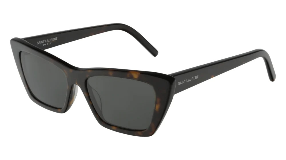 Saint Laurent SL 276 Mica Sunglasses 002 - Havana - Grey Women Cat Eye | Designer Optics
