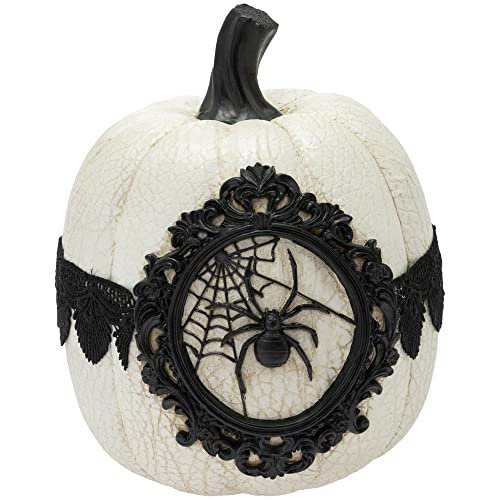 Boston International - 7" Halloween Pumpkin - White w/ Black Spider & Lace | Walmart (US)