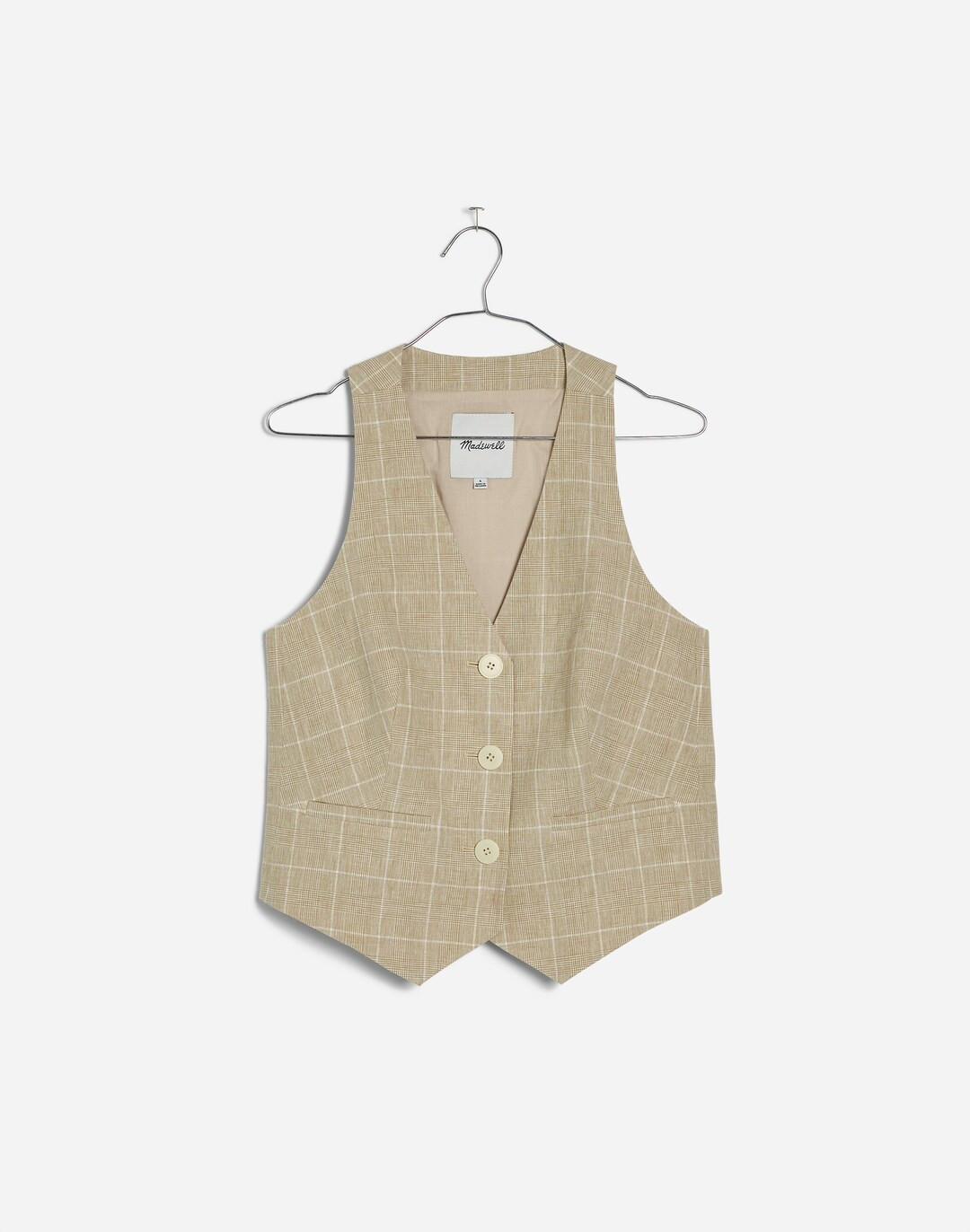 Linen Vest Top in Plaid | Madewell
