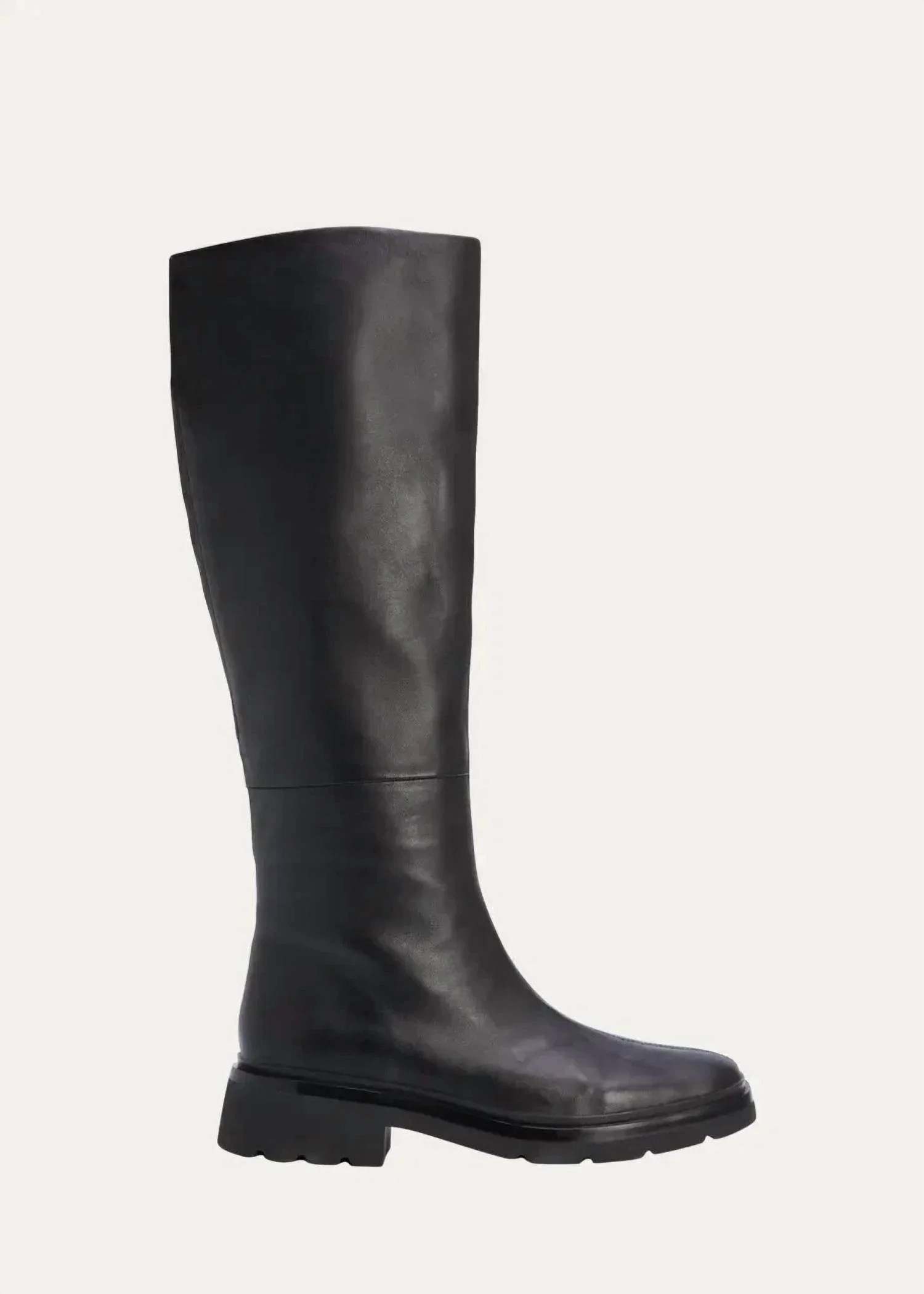 Women's Rune Leather Lug Sole Boots In Black | Shop Simon