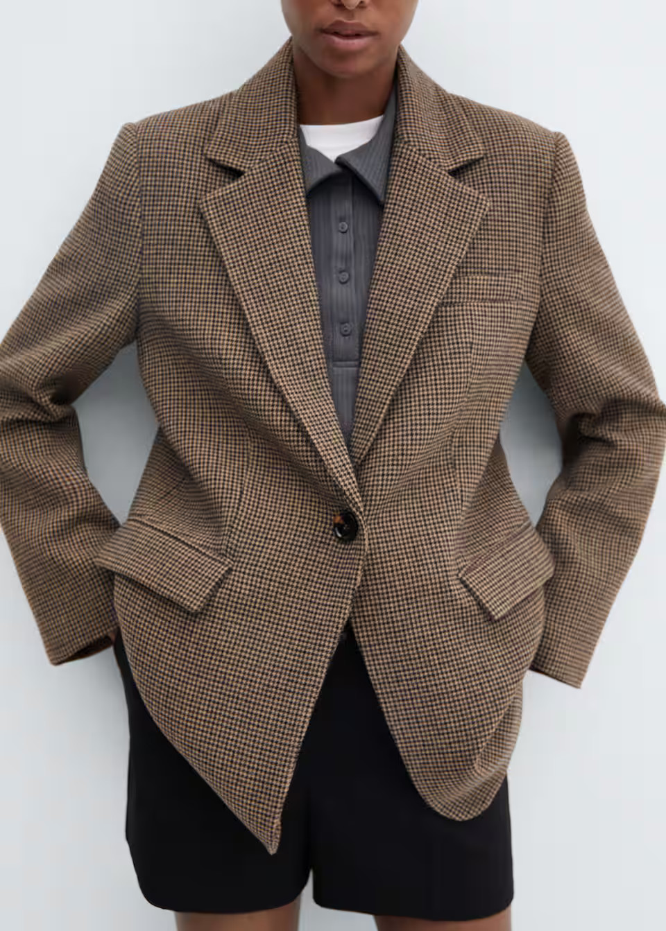 Cross button blazer -  Women | Mango USA | MANGO (US)