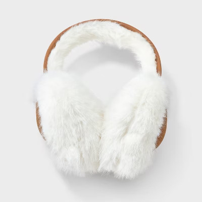 Faux Suede Heart Shape Earmuff - Wild Fable™ White One Size Fits Most | Target