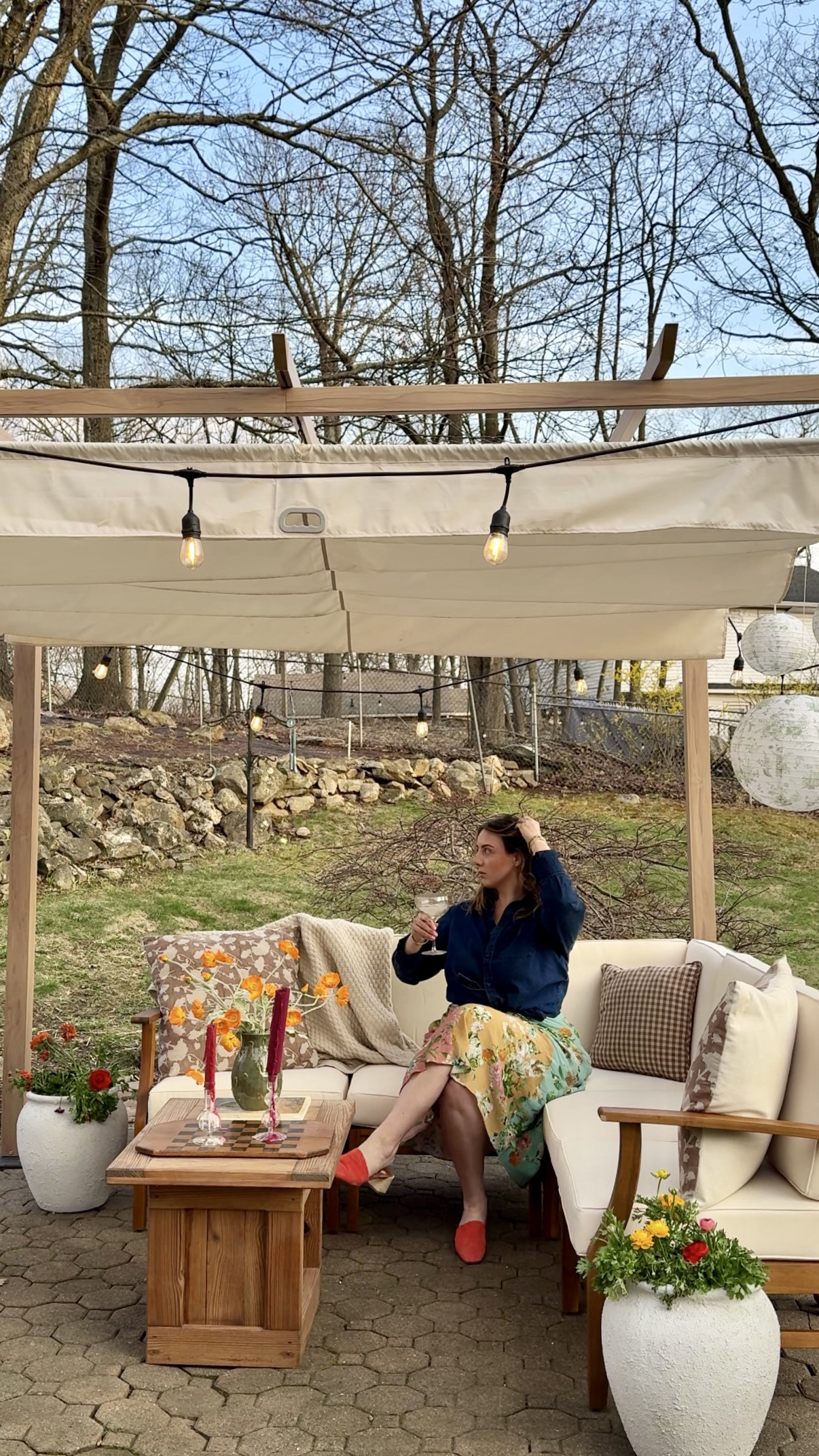 The coziest patio right on time for spring!  

 #LTKSeasonal #LTKHome #LTKSaleAlert