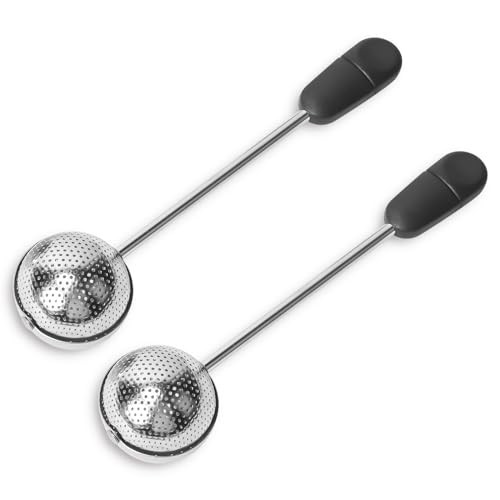 Numola Long Handle Twisting Tea Ball, 2Pcs Tea Ball Infuser for Loose Tea, Reusable Loose Leaf Tea Steeper Stainless Steel for Cup and Teapot | Amazon (US)