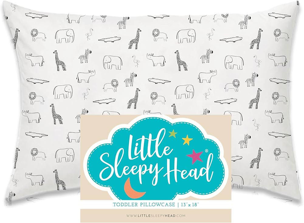 Little Sleepy Head Toddler Pillowcase, 100% Cotton & Hypoallergenic Pillow Case for Toddler Pillo... | Amazon (US)