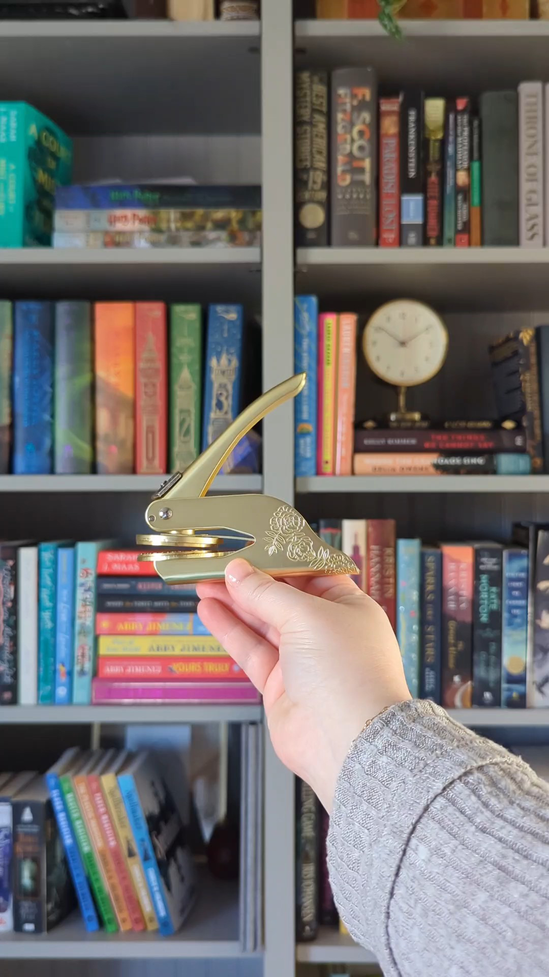 Must-have accessories for bookworms! These special gift ideas are perfect for all book lovers, or to treat yourself. I love using all of these to fill my bookish soul! #bookworm #bookgifts #bookaccessories #bookembosser #librarydecor #shelfdecor 

#LTKFindsUnder50 #LTKHome