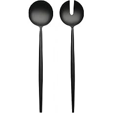 Bloomingville Black Stainless Steel Salad (Set of 2) Servers | Amazon (US)