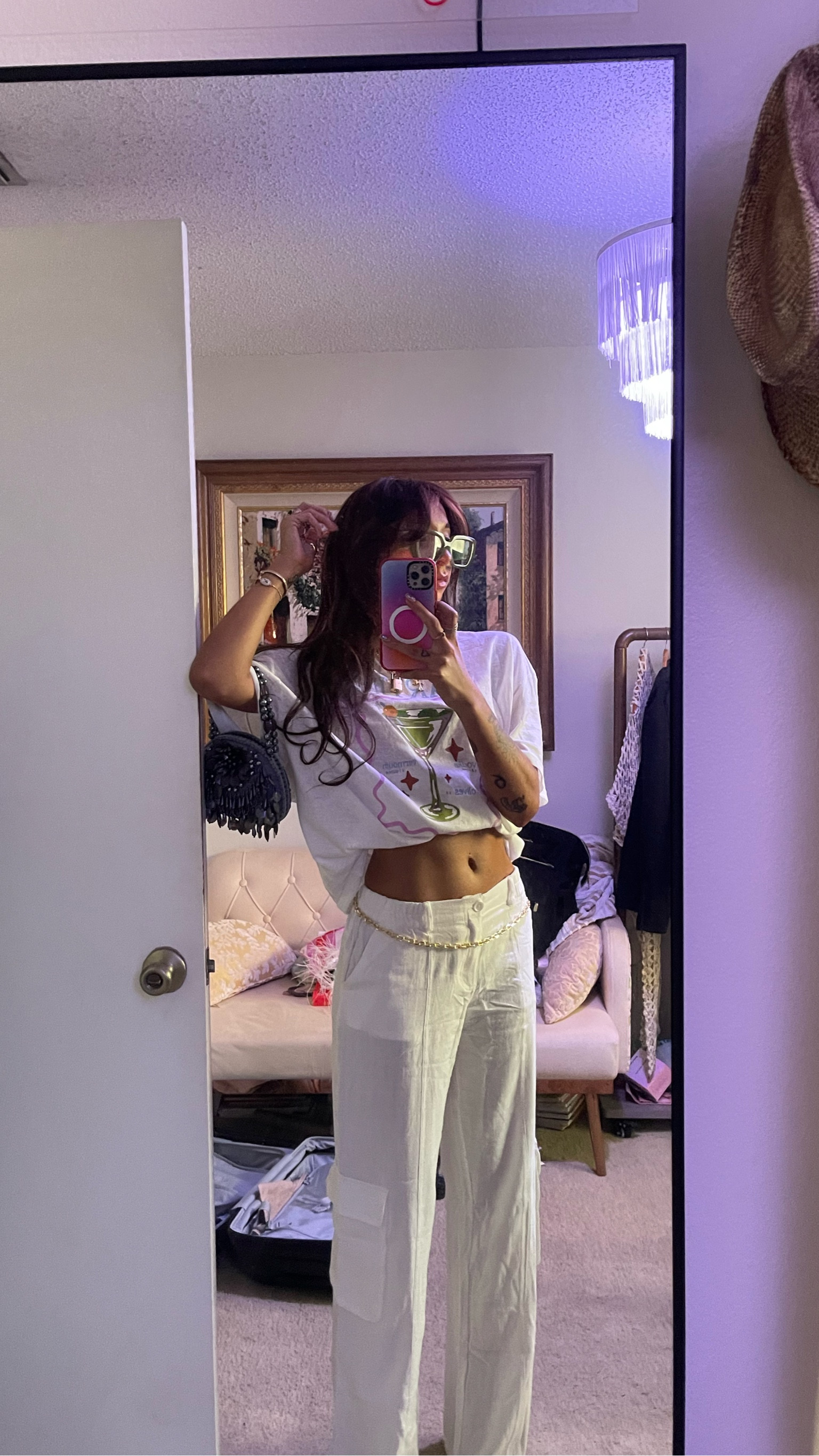 white linen summer outfit ⭐️🍒🍸💓

Got a small/medium in the top & a small in pants! 

#LTKStyleTip