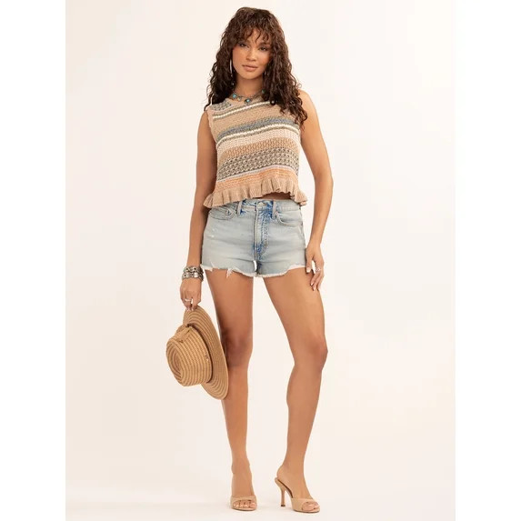 Jessica Simpson Women's Reya Textured Peplum Hem Top, Sizes XS-XL | Walmart (US)