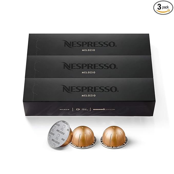 Amazon.com: Nespresso Capsules VertuoLine, Melozio, Medium Roast Coffee, 30 Count Coffee Pods, Br... | Amazon (US)