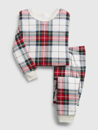 babyGap 100% Organic Cotton Plaid Print PJ Set | Gap (US)