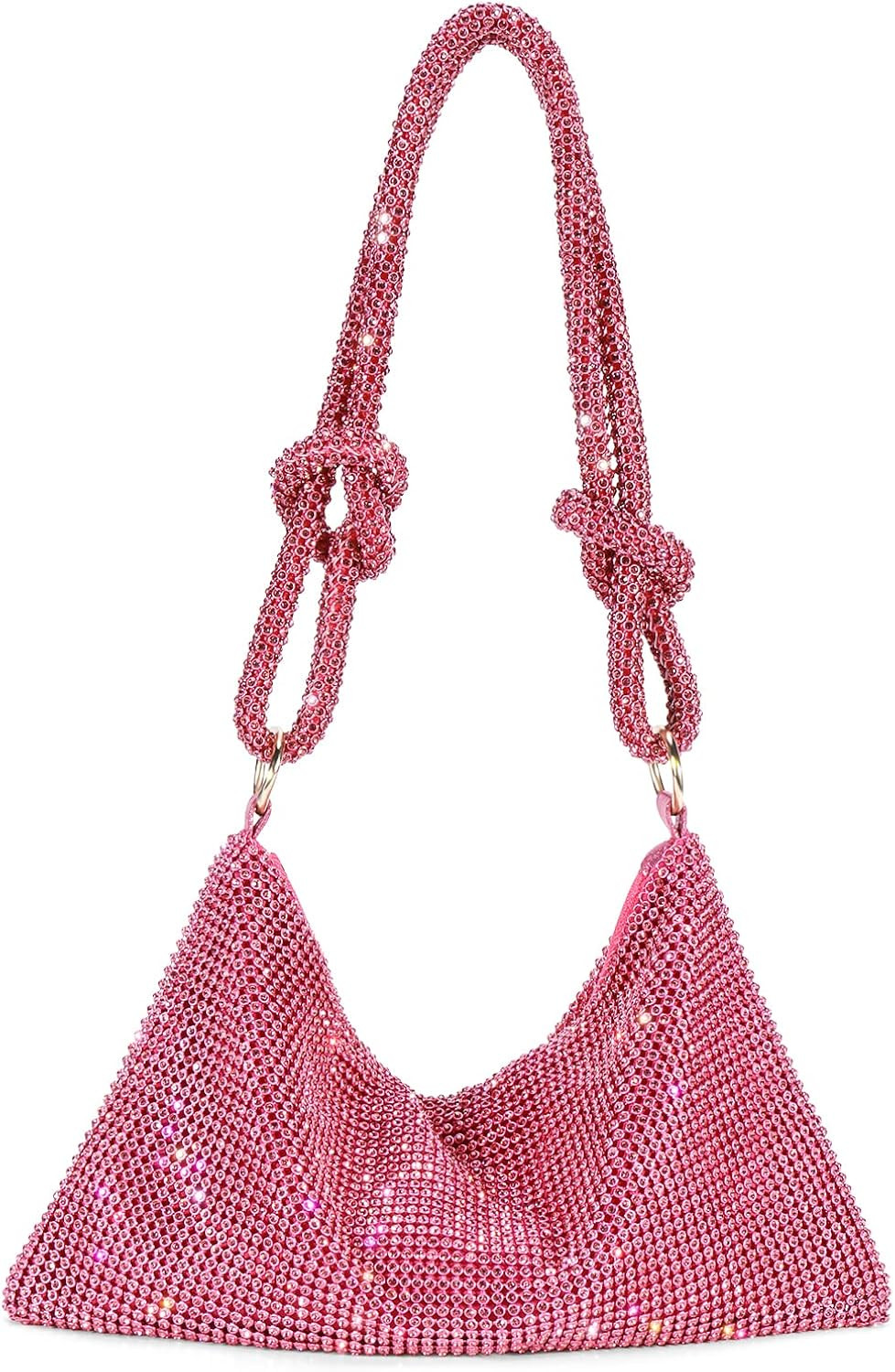 Rhinestone Purses for Women Chic Sparkly Evening Handbag Bling Hobo Bag Shiny Silver Clutch Purse... | Amazon (US)