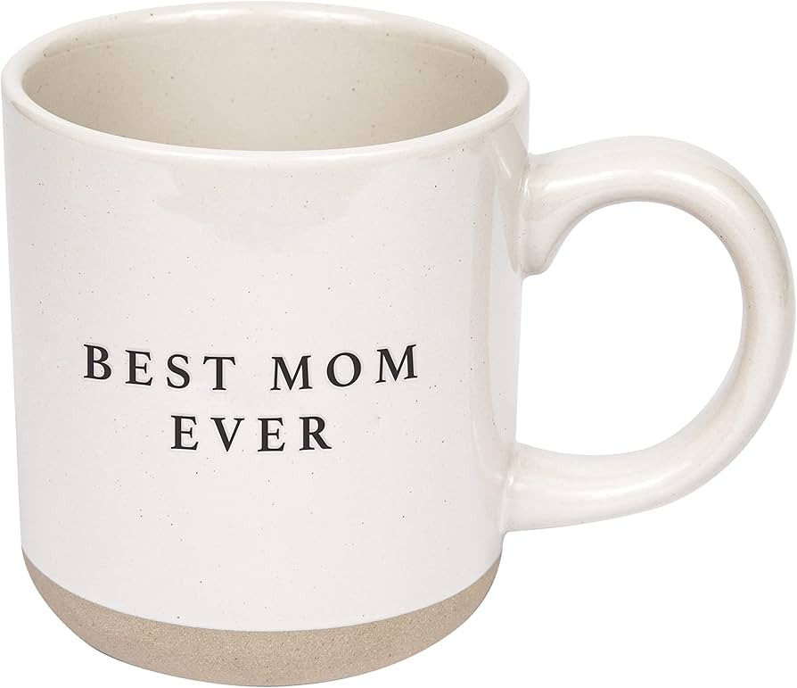 Sweet Water Decor Best Mom Ever Stoneware Coffee Mugs - 14Oz Cute Coffee Mugs for Hot and Cold Dr... | Amazon (US)