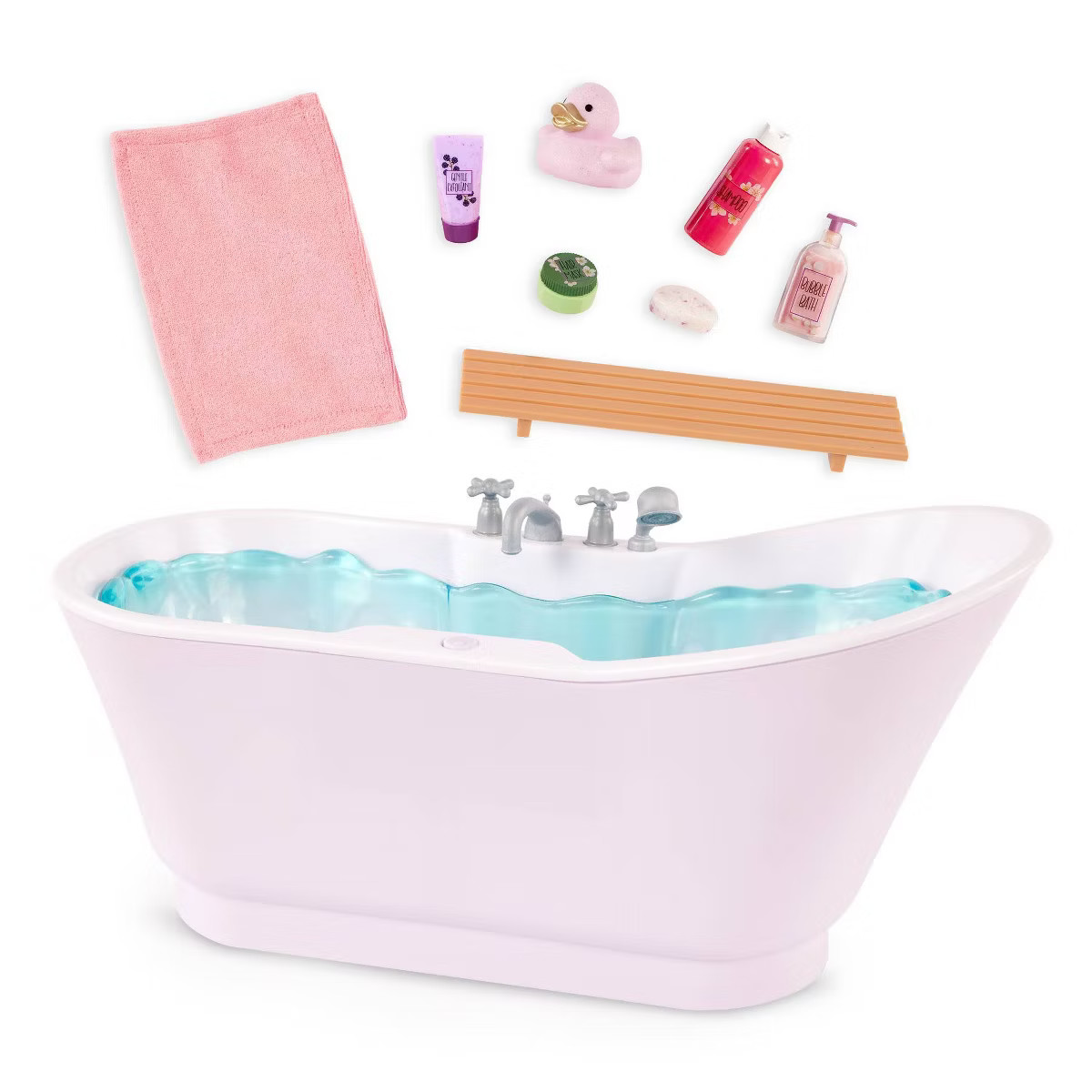 Our Generation Bubbly Bathtime Bathtub with Water Sounds Dollhouse Accessory Set for 18'' Dolls | Target