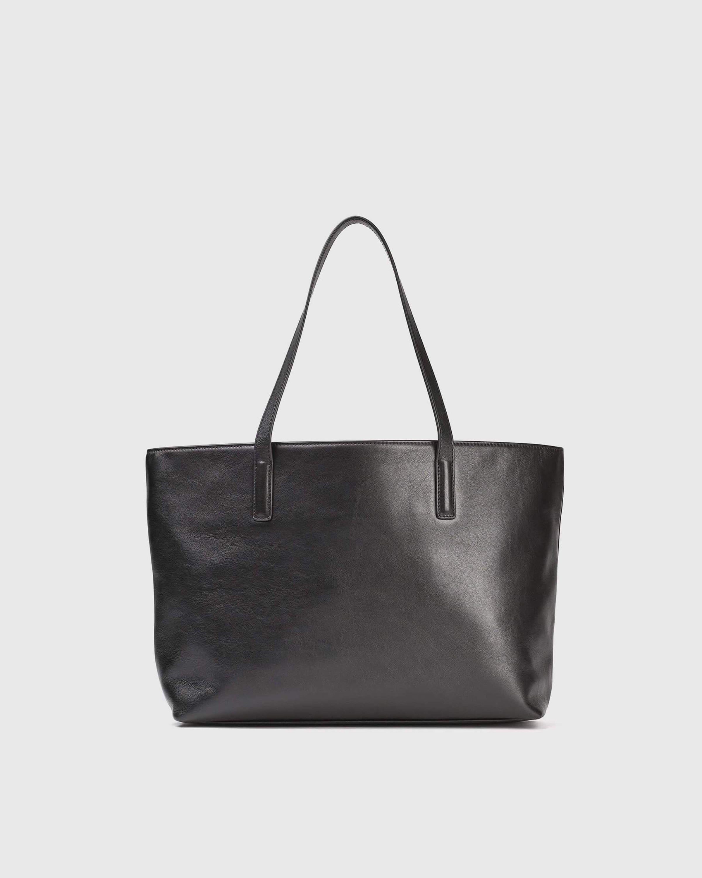 Quince | Women's Classic Italian Leather Tote Bag in Black | Quince