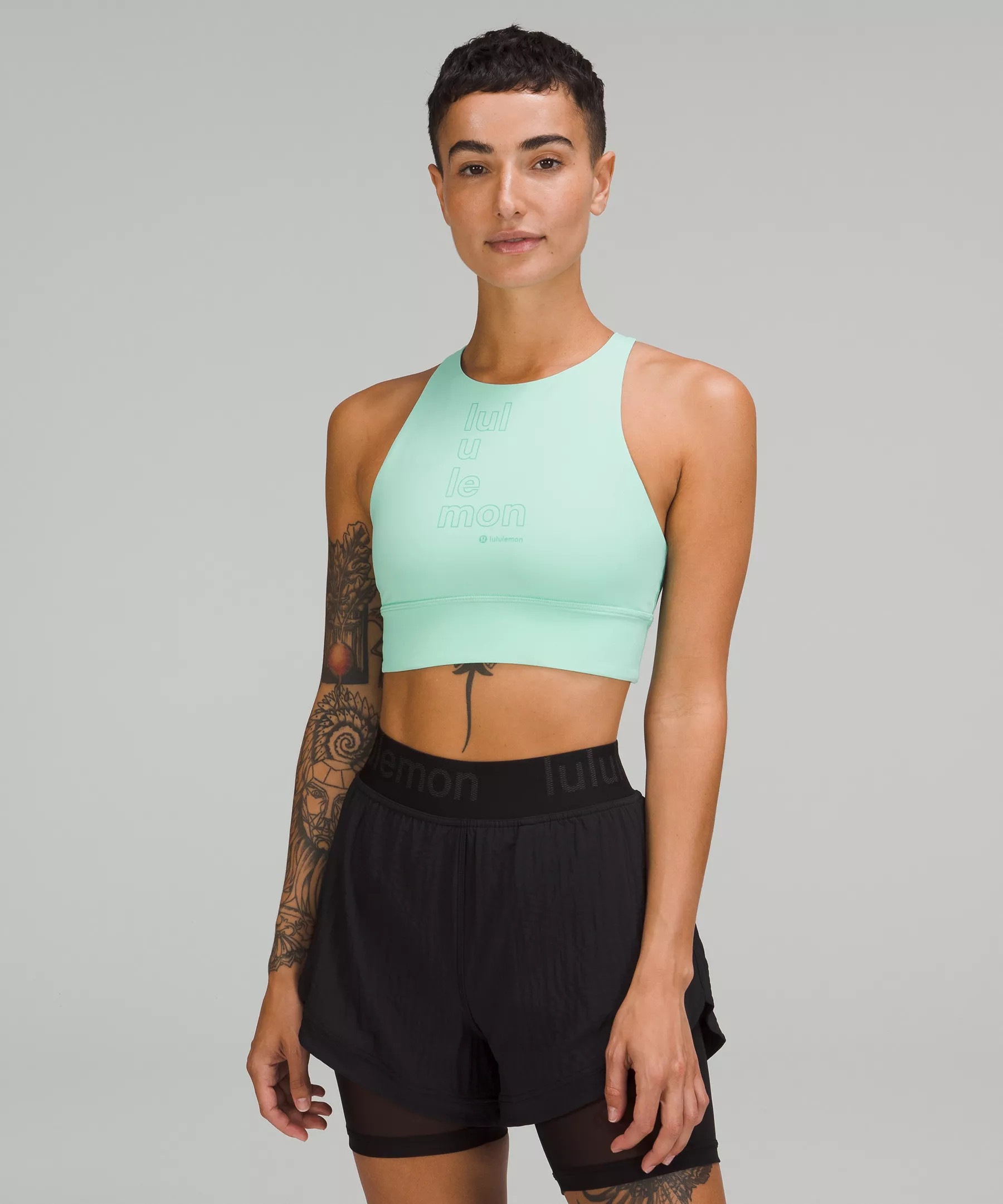 Energy High-Neck Longline Bra Medium Support, B–D Cups | Lululemon (US)