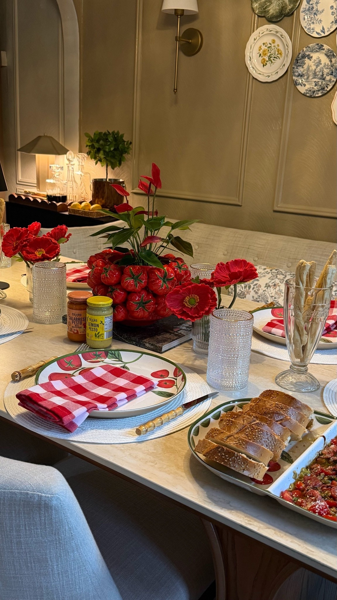 Tomatoes table decor idea. This was so easy and fun to make. With my Italian husband every Sunday is Pasta Day. But better! Because also was a birthday celebration for one of my boys. ♥️🍅
.

.

#LTKdayinmylife #LTKmomlife #LTKHome