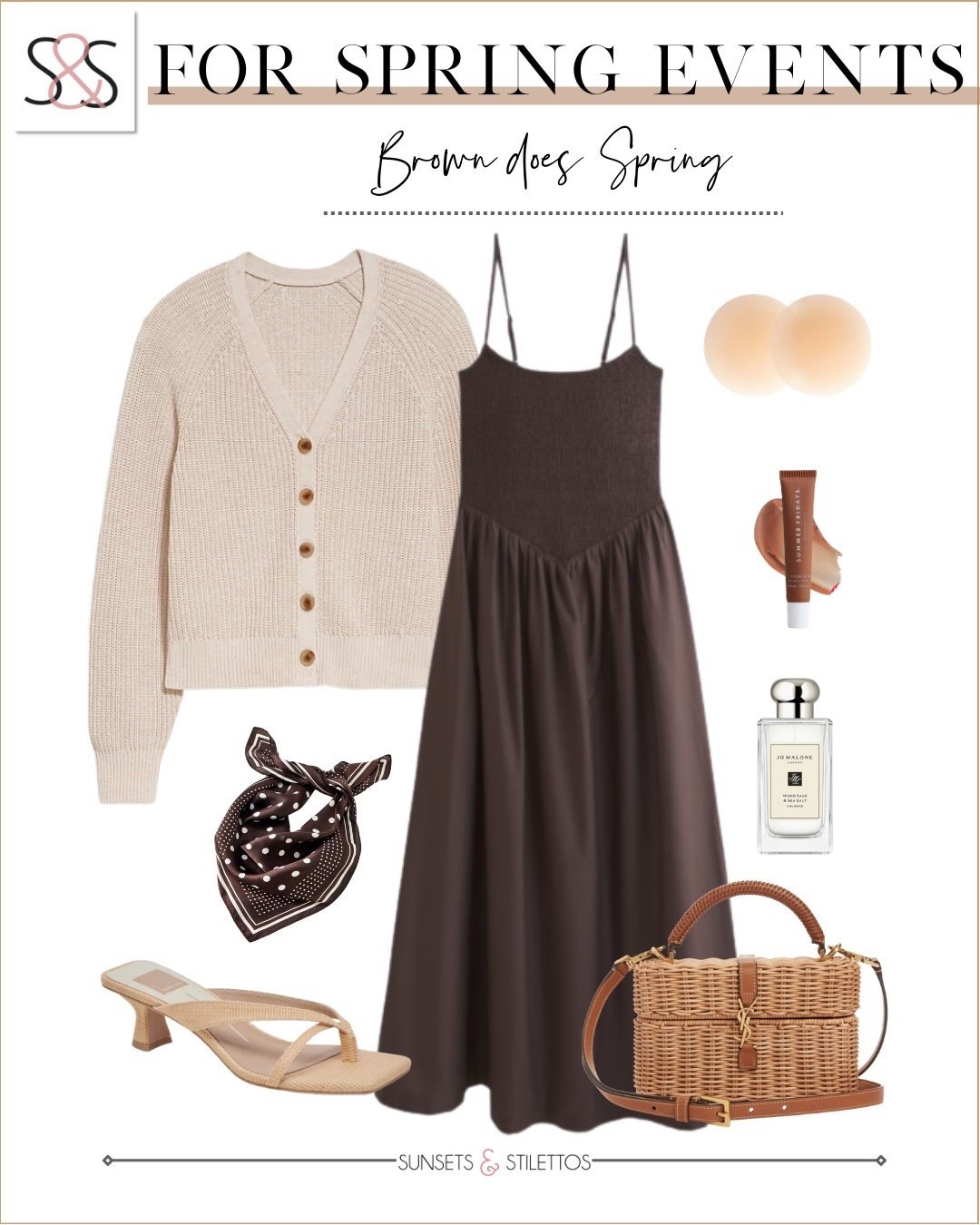 Brown is having such a moment this spring and it looks so good styled with soft neutrals. A simple dress with light layers and woven accessories makes the perfect outfit for spring events.

spring event outfit ideas, brown dress outfit women, spring wedding guest outfit women, neutral spring outfits, brown outfit ideas women, brunch outfit spring women, garden party outfit ideas, spring dress outfit women

#LTKTravel #LTKOver40 #LTKWedding