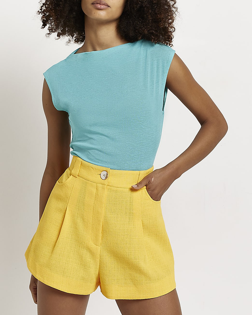 Turquoise sleeveless top | River Island (UK & IE)