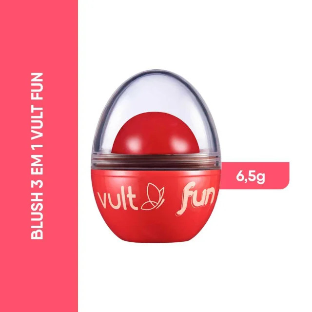 Blush Vult Fun 3 em 1 6,5g - Cereja Coradinha | Drogasil BR