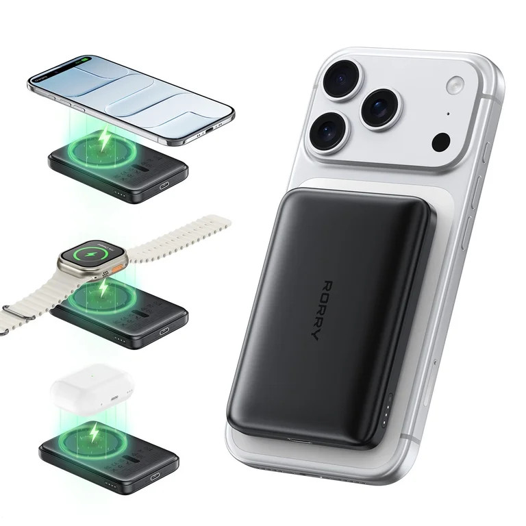 RORRY Magnetic Wireless Protable Charger, 5000mah Power Bank 20W Fast Charging , Portable Battery... | Walmart (US)