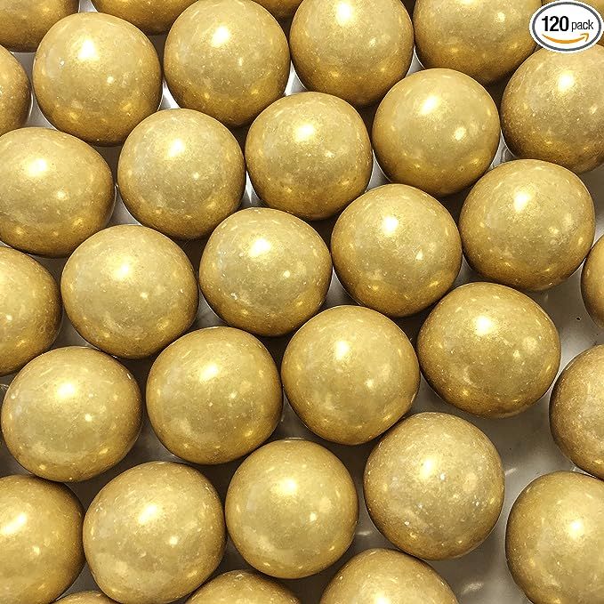 Large 1 Gold Shimmer Gumballs - 2 Pound Bags - About 120 Gumballs Per Bag - - Includes How to Bui... | Amazon (US)