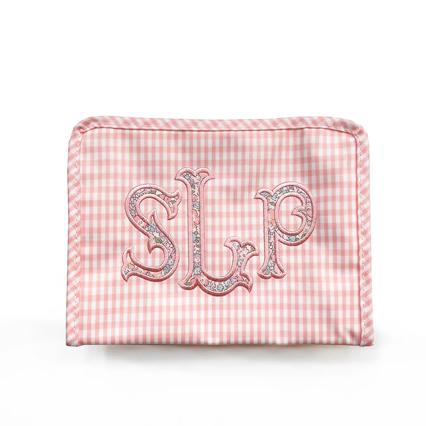 Taffy Gingham Laminate Vanity Bag | Biscuit Home
