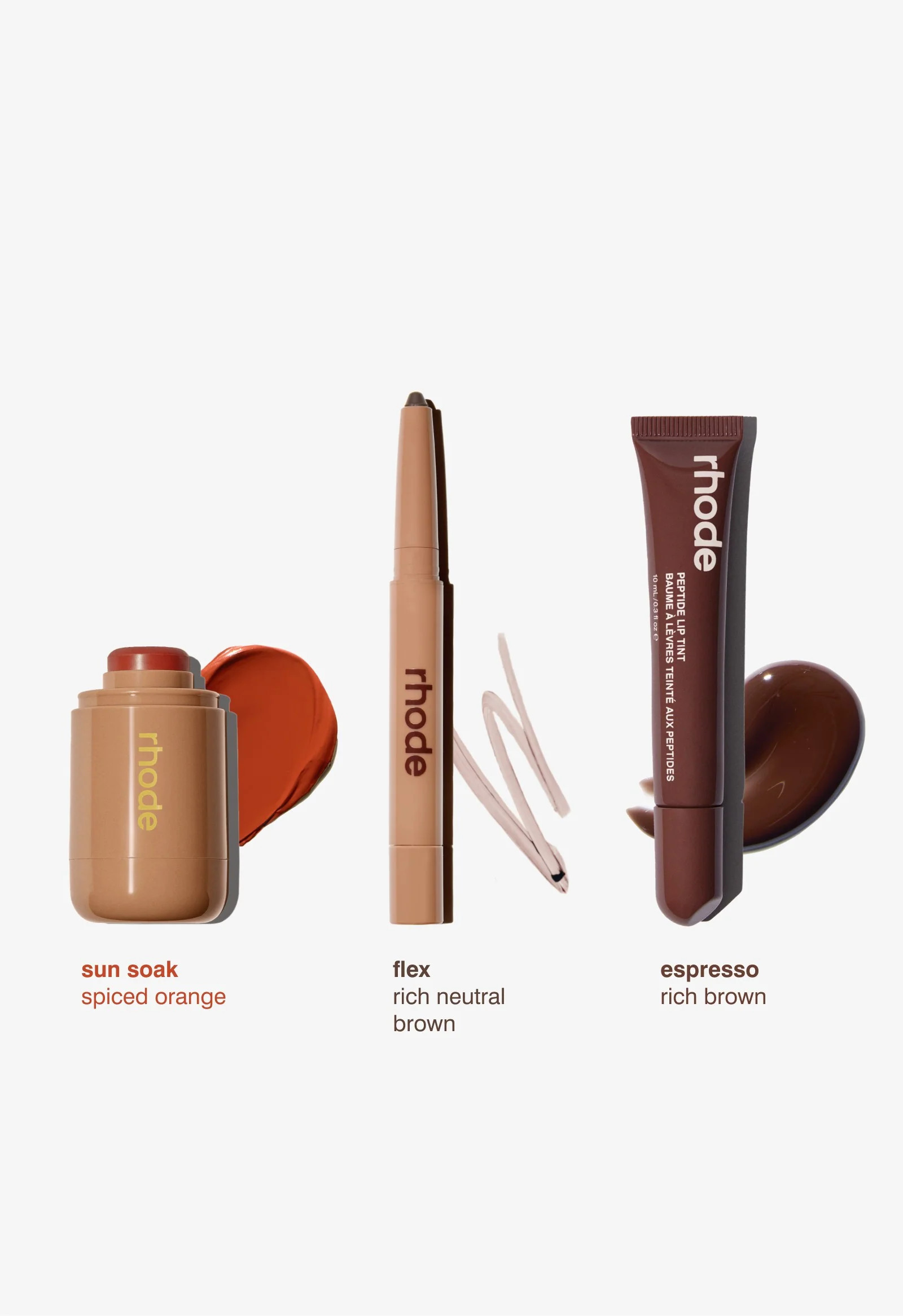 the edits sun soak, flex, espresso | rhode skin