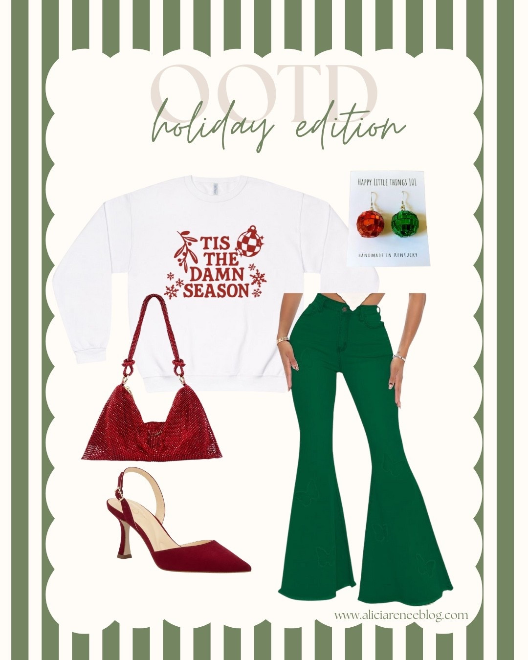 Tis the damn season…to wear a fun graphic sweatshirt! I put together style inspo for one of my graphic sweatshirt designs with some darling holiday disco ball earrings and fun flares.

#LTKootd #LTKFindsUnder50 #LTKSeasonal