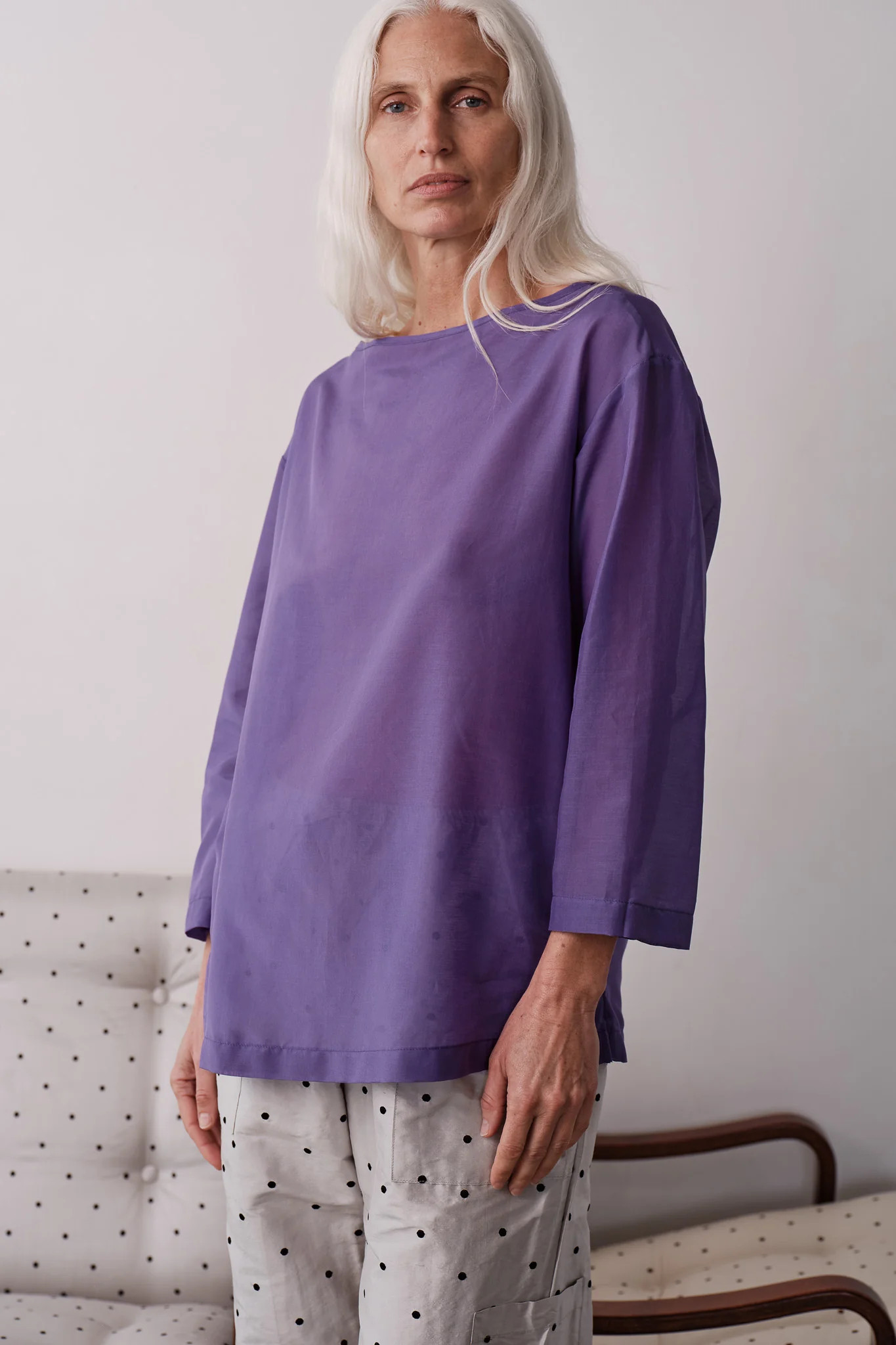 The Silk Cotton Sheer Boatneck | DONNI.