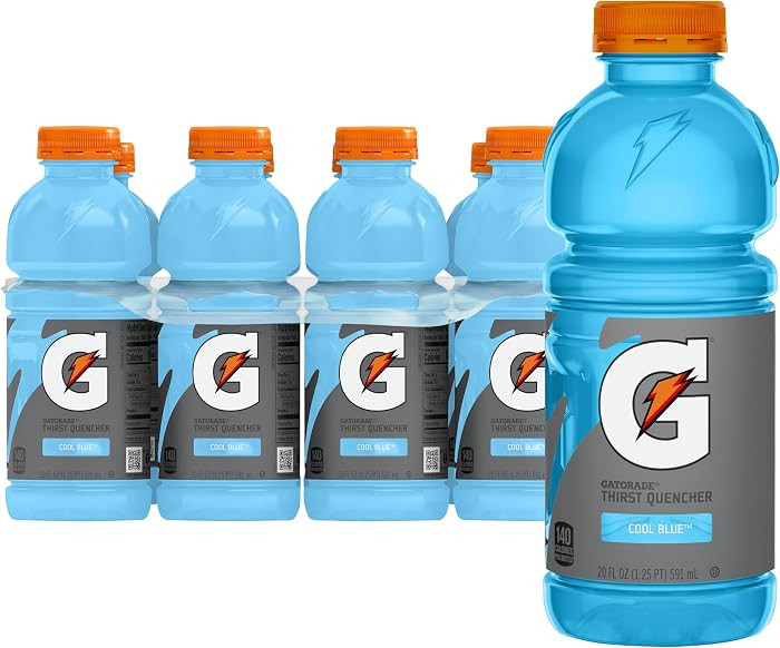 Gatorade Thirst Quencher, Cool Blue, 20 Fl Oz (Pack of 8) | Amazon (US)