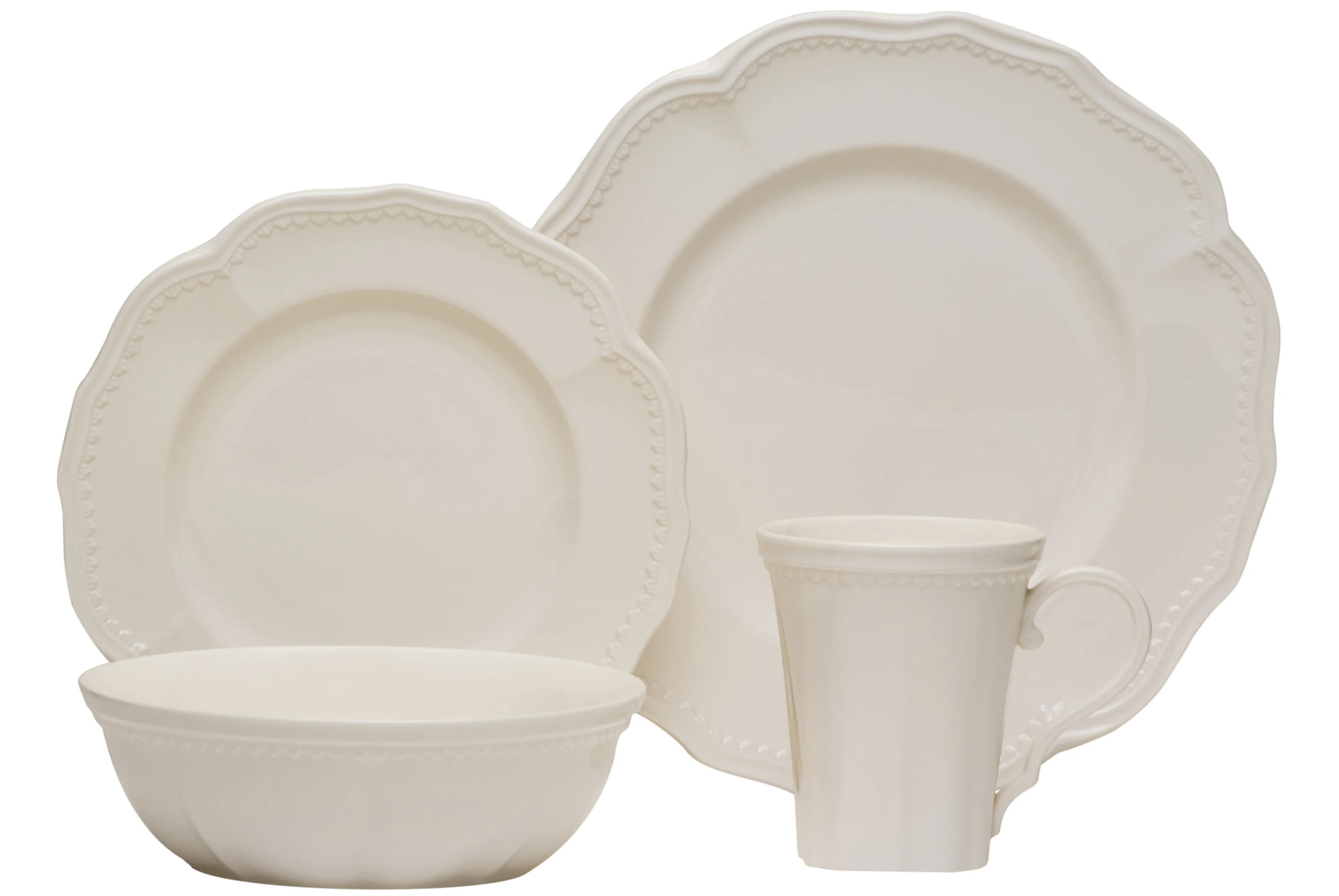 Red Vanilla Classic White 16 Piece Dinner Set, Service for 4 | Wayfair North America