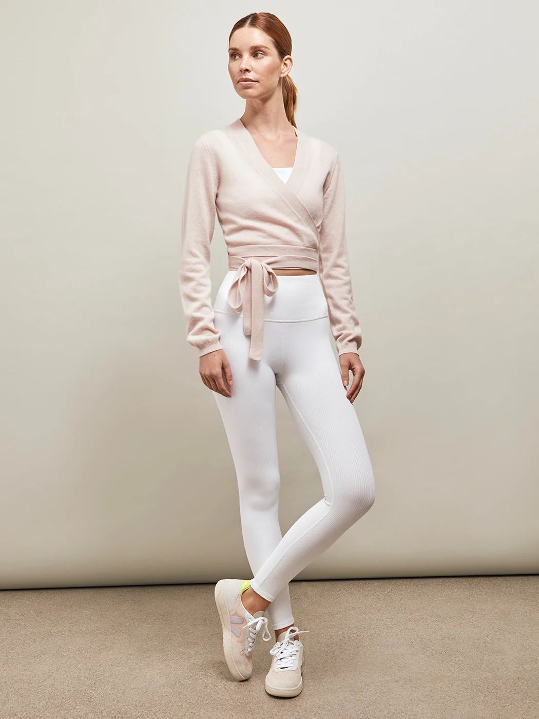Cashmere Wrap Sweater - Rosewater | Carbon38