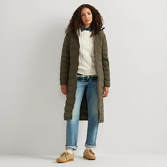 Women's EB Stretch Down Hooded Duffle Coat | Eddie Bauer - US