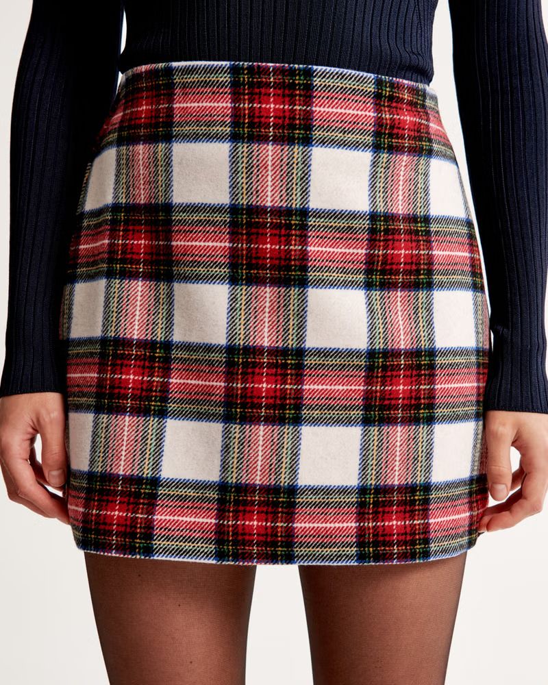 Women's Wool-Blend Mini Skirt | Women's Bottoms | Abercrombie.com | Abercrombie & Fitch (US)