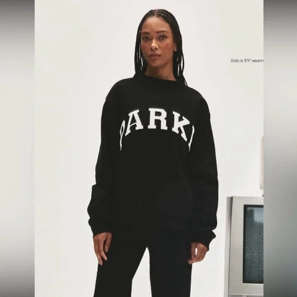 New Parke Black and White Varsity Mockneck Sweatshirt XXL | Poshmark