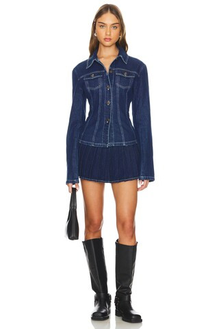 LIONESS Rider Denim Jacket in Blue Denim from Revolve.com | Revolve Clothing (Global)
