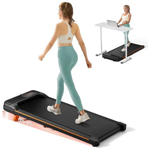 Walking Pad, 2.5HP Walking Pad Treadmill,2 in 1 Portable Under Desk Treadmill 265lb Weight Capacity,Walking Machine with Incline for Home Small,Remote Control,LED Display | Amazon (US)