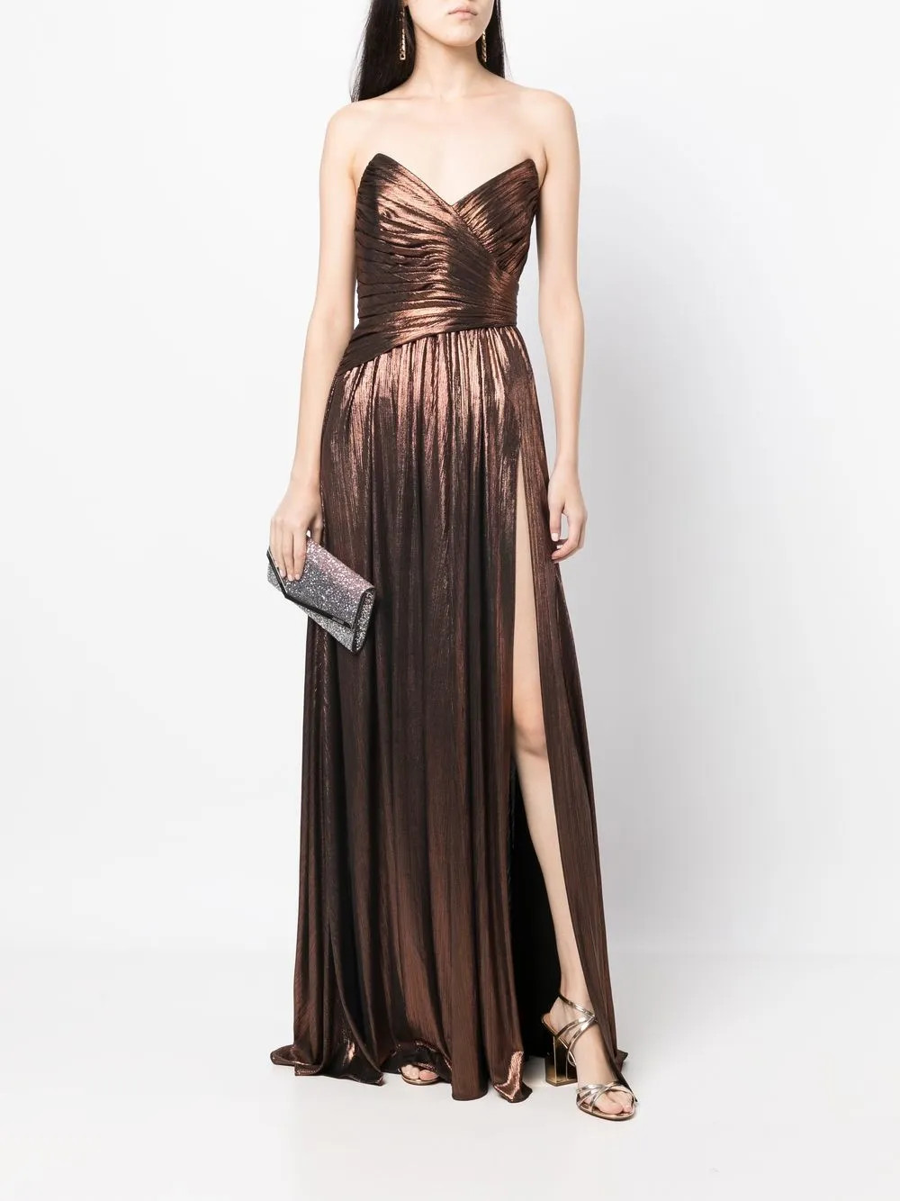 Retrofete Waldorf floor-length Dress | Brown | FARFETCH | Farfetch Global