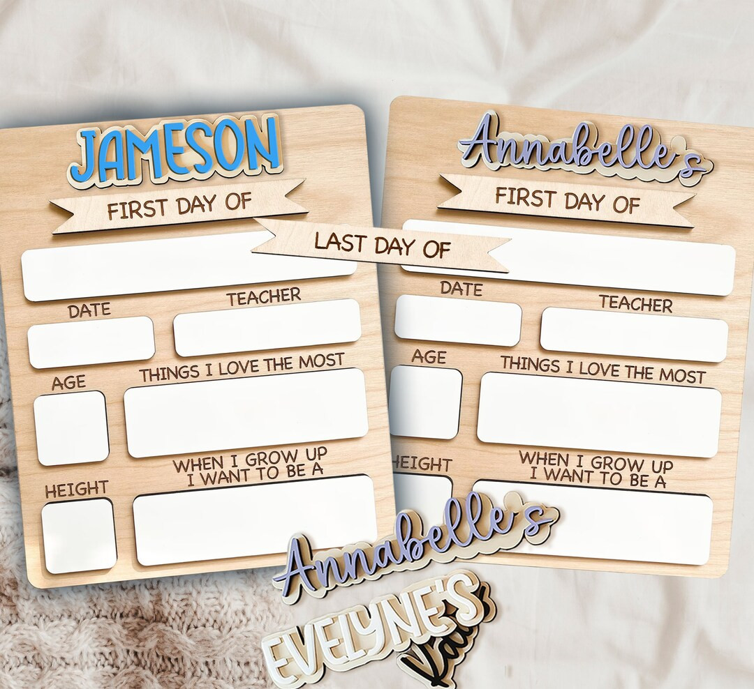 Dry Erase First and Last Day of School Sign Back to School - Etsy | Etsy (US)