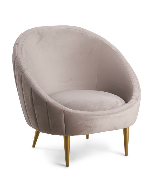 Round Back Channel Tufted Accent Chair | TJ Maxx