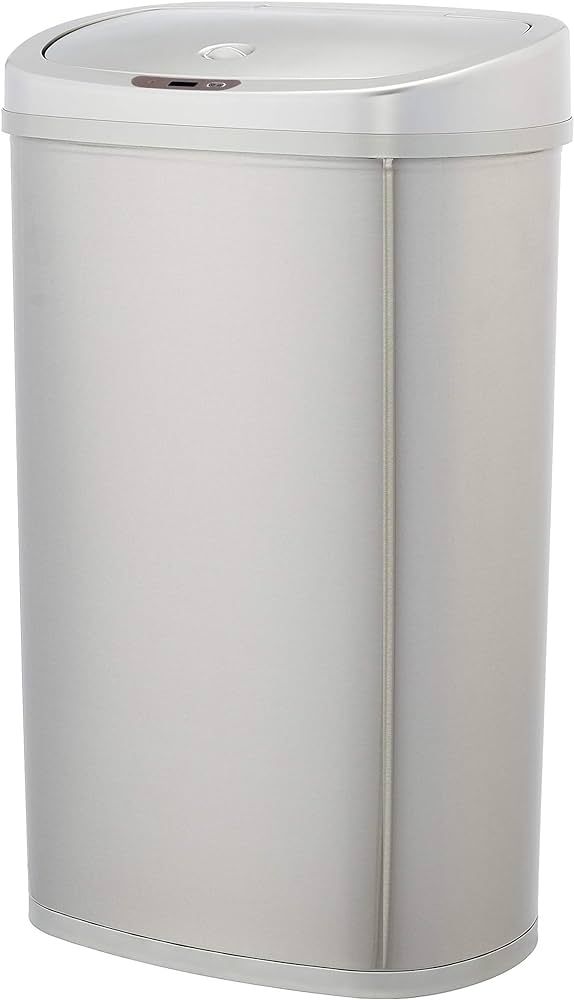 Amazon Basics 50 Liters / 13.2 Gallon Motion Sensor Hands Free Rectangular Trash Can with Liner, ... | Amazon (US)