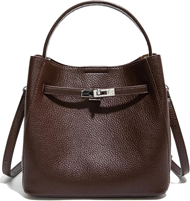 Micmores Crossbody Bag for Women, Pebbled Vegan Leather Bucket Handbag with Pouch, Versatile Shou... | Amazon (US)